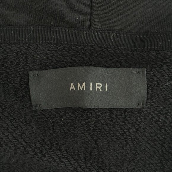 Amiri Black & White Embroidered Dragon Logo Zip Up Hoodie - Picture 3 of 4